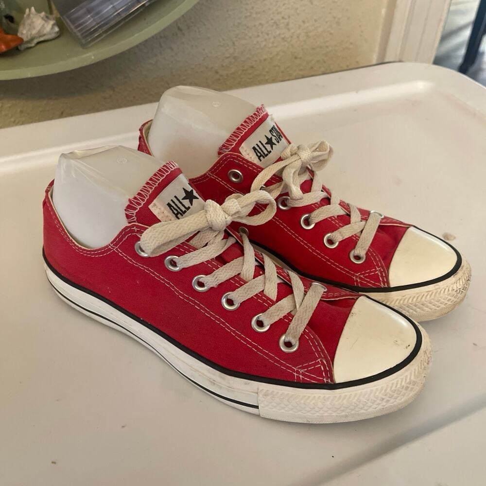 ALL STAR Red Low Cut Sneakers CONVERSE size Women’s 9 Men’s 7